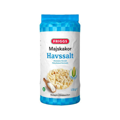 Friggs Corn Cakes Meersalz 130g Schwedisch Vegan Snack Ballaststoffreich