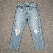 Levi's Medium Wash Blue Denim Wedgie Straight Leg Jeans Women's Size 27