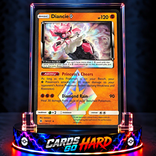 Diancie Prism Star 74/131 SM Forbidden Light Holo Rare Pokemon 2018 Near Mint