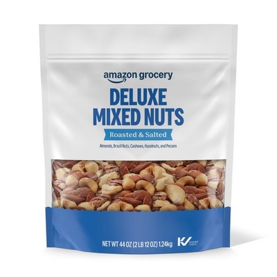 , Deluxe Mixed Nuts, Roasted & Salted, 44 Oz (Previously Happy Belly, Packagi...