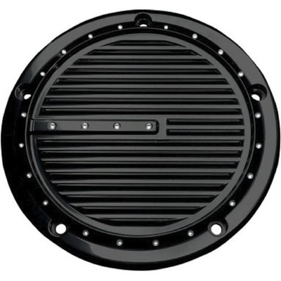 Covingtons Derby Cover - Dimpled - Gloss Black Powdercoat Motorcycle C1075-B