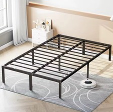 12 Inch Full Size Metal Bed Frame  Sturdy Heavy Duty Platform Steel Support