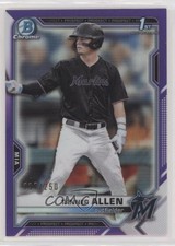 2021 Bowman Draft Chrome Purple Refractor 237/250 Tanner Allen #BDC-165 0o6v