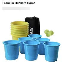 Franklin Sports Bucketz Court Bucket Ball Beach Tailgate Drinking Game Open Box