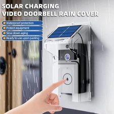 Wireless Video Doorbell With Solar Rain Cover Voice Intercom Surveillance Camera