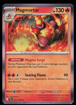 Magmortar 021/159 Rare Journey Together Pokemon Holo Near Mint