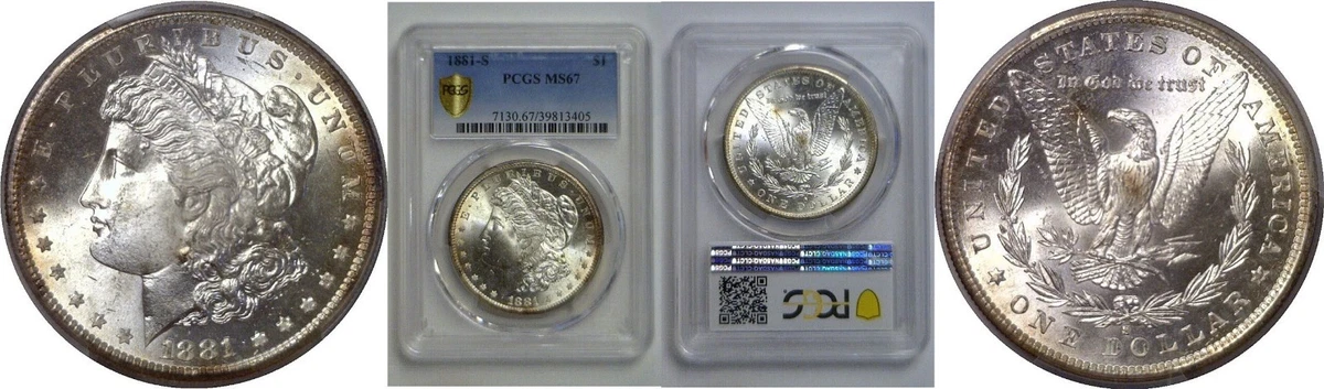 コレクション PCGS MS67 PCGS Certified MS 67 Graded Morgan US Dollars (1878-1921) for sale