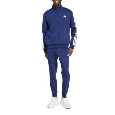 Adidas Survêtement pour Homme Sportswear Basic 3-Stripes Fleece Bleu - Photo 1/4