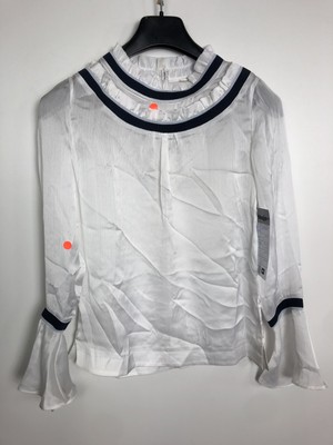 KHUJO Damen Bluse Modell: Madina Weiß S
