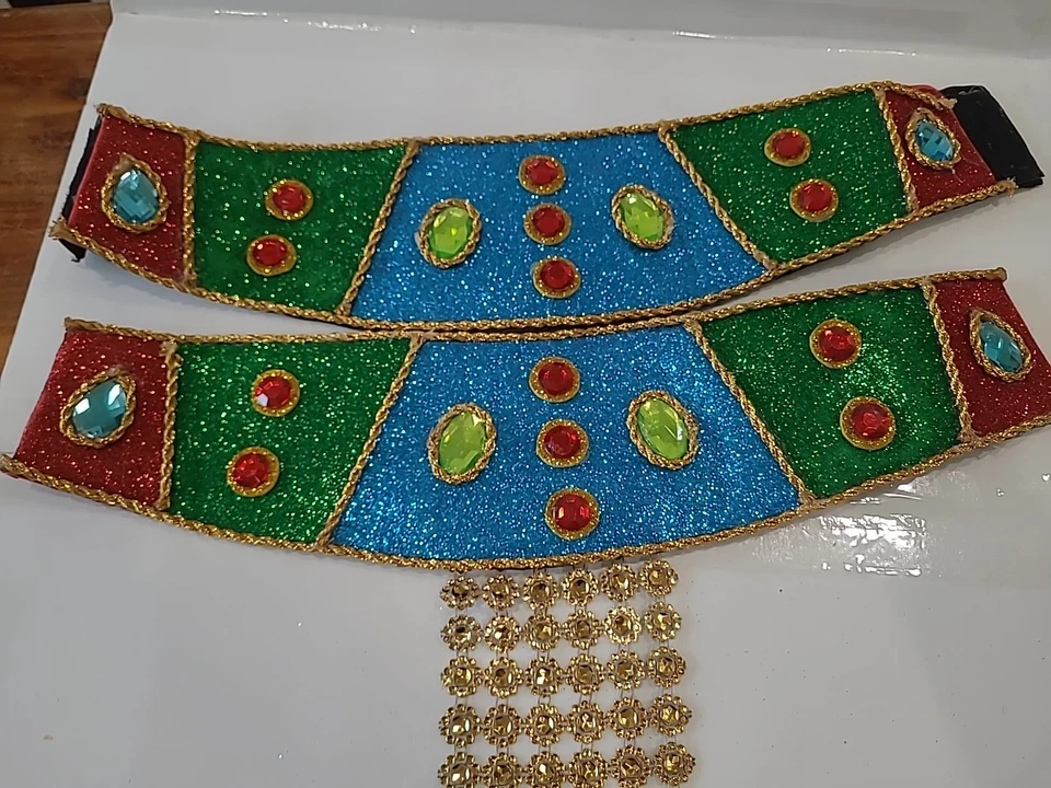 Bellydancer Belt Pharaonic Egyptian Design Beaded Glitter Gold - Image 3 of 4