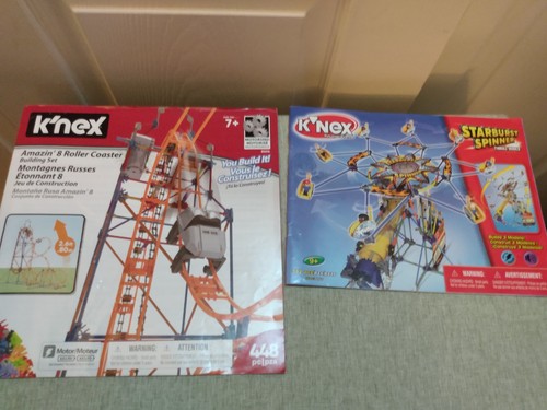 K'NEX Roller Coaster & Starburst Spinner Thrill Rides 990 Knex Pieces & 3 Motors - Picture 11 of 13
