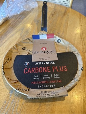 De Buyer Carbon Steel Crepe Pan 9.5 - PFAS Free, Made in France
