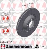 1X Bremsscheibe Formula Z Zimmermann 460.4547.75 FüR Porsche 911 992 GT3 992810