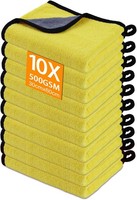 10 STK MikrofasertüCher Auto, 500 GSM PoliertüCher Auto TrockentüCher, Pu