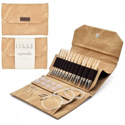 Lykke Interchangeable Knitting Needles, Color Wooden 5'', Knitting Needles Set -