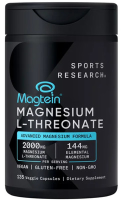 Sports Research Magnesium L-Threonate 2000mg   135 capsules,Exp:07/28