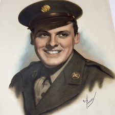 WWII US Army Enlisted Soldier Portrait By Hersey