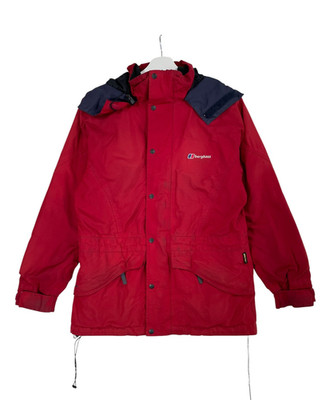 VTG Berghaus Jacket GORE-TEX Womens UK 8 Red Waterproof Hooded Outdoor Walking