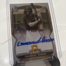 Enmanuel Terrero 1st AUTO 2023 Bowman Chrome #CPA-ETO Pittsburgh Pirates