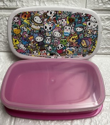 Ltd Ed Coffee Bean tokidoki Hello Kitty Sanrio Bento Sandwich Lunch Box Legno