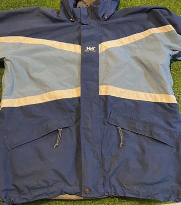 Helly Hansen jacket mens XL blue gray hiking skiing gorpcore breathable snow RK