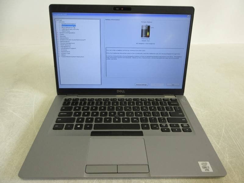 Dell Latitude 5410 Core i7-10810U 1.10GHz No Ram No Hard Drive No Power Adapter