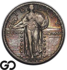 1927 Standing Liberty Quarter, Nice Album Toner, VF+
