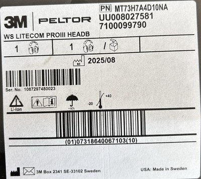 3m peltor ws litecom pro iii MT73H7A4D10NA
