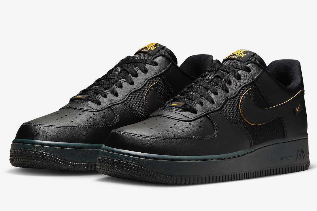 Nike Air Force 1 Low Black University Gold FZ4617-001 Men's Size