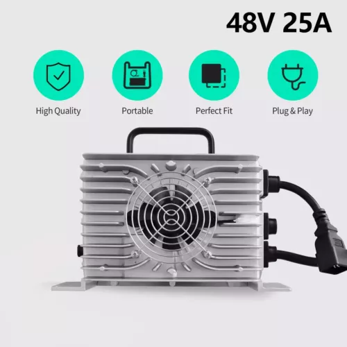 48 Volt 25 Amp Lithium Battery Charger 3 Pin Plug for Yamaha G29 Drive Golf Cart - Picture 10 of 14