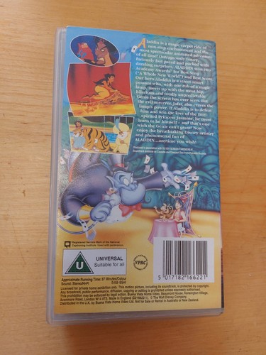 Aladdin - Walt Disney Classics video PAL/VHS, D216622, 1994 - Picture 3 of 3
