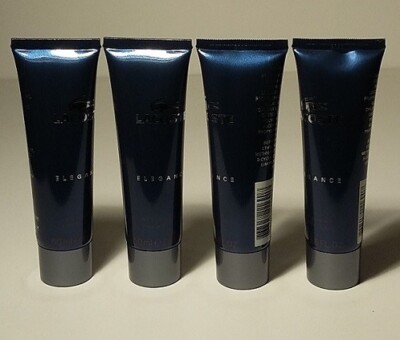 4 LACOSTE ELEGANCE, SHOWER GEL for MEN 1.6 OZ / 50mL each *READ AD*