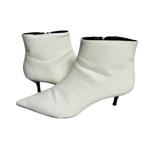 Zip Pointed Toe Low Heel Ankle Boot 37 