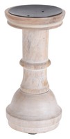KerzenstäNder Kerzenhalter Kerzenleuchter Mangoholz Beige H 20 Cm