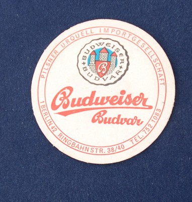 Bierdeckel Budweiser Budvar Importgesellschaft Berlin