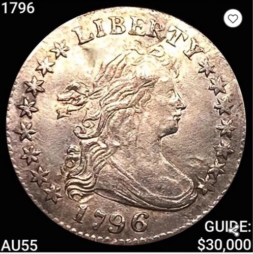 Excellent 1796 Draped Bust Dime—First Year Dimes were Minted—NGC AU Grade