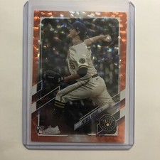 2021 Update Base Orange Foil #US31 Patrick Weigel 214/299 Milwaukee Brewers