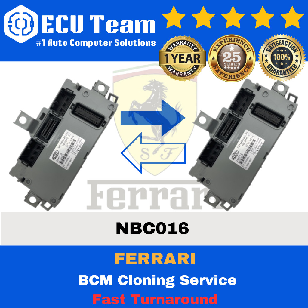 Ferrari BCM Body Control Module Cloning Service Plug & Play Programming NBC016