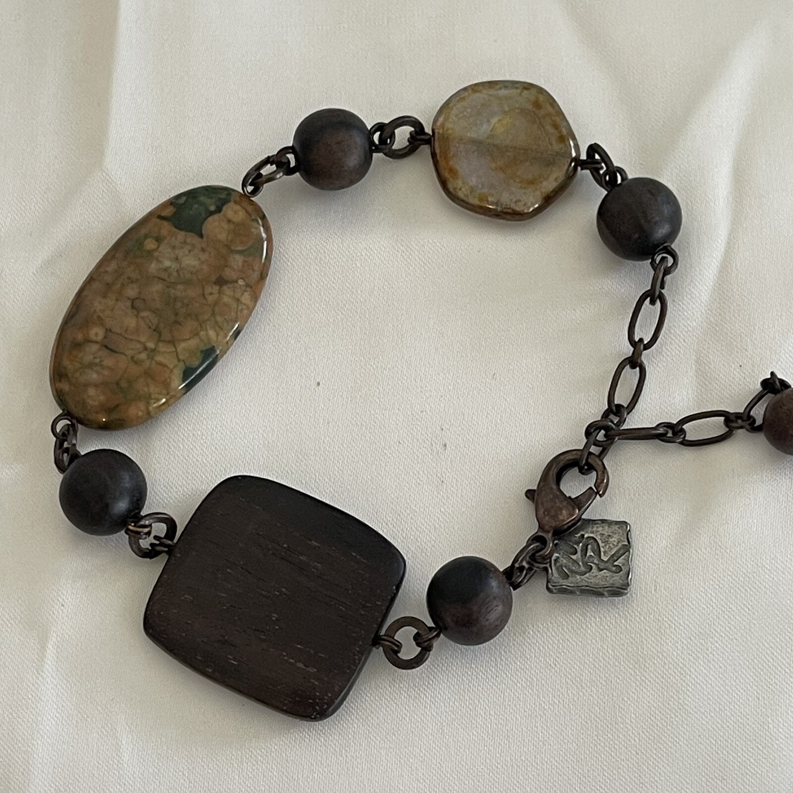 MR BOHO Brown Adjustable Statement 22" Necklace &… - image 5