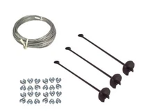 3 Way Guy Wire Kit for 50' Push Up Mast H50, EZ TM-50 - 20 Gauge Wire