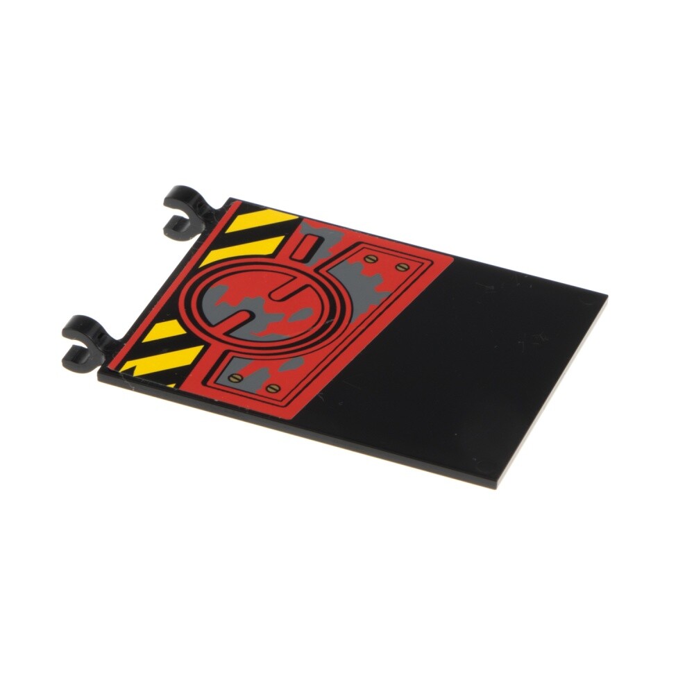 1x Lego Flag 6x5 Black Banner Sticker Ninjago Right 70750 2525pb010R