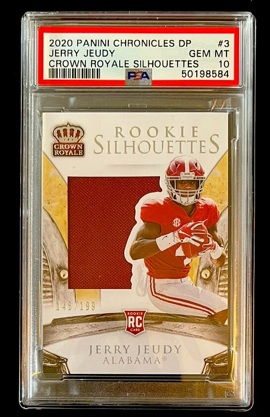 Jerry Jeudy Panini Chronicles Draft Picks Crown Royale Collegiate Silhouettes #3 Base