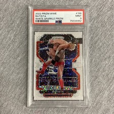 2022 Panini Prizm WWE #196 Batista White Sparkle Prizm PSA 9 Mint