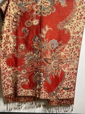 Floral Pashmina Scarf Wrap Shawl Flower Branch Soft
