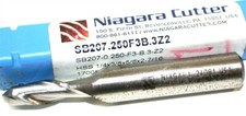 Niagara 1/4" 3/8" Shank 2 Flute HSS Ball End Mill SB207.250F3B.3Z2 New