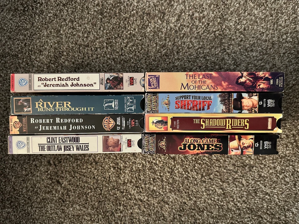VHS Movie LOT (8) Classic Westerns - Along Came Jones, The Last of the Mohicans - Image 2 of 2
