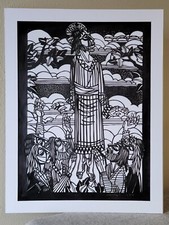 Stunning Religious PAPER CUT ART *The Ascension* of Jesus Christ Jim Rowe 20x26