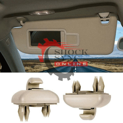 2X Sun Visor Bracket Hook Clip Hanger For Audi Q3 Q5 RS3 A3 S3 A4 A5 B6 TT Beige