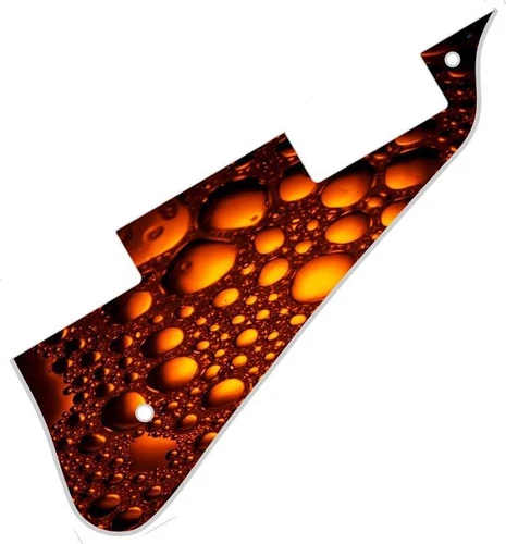 Pickguard  Graphical Compatible with Gibson LP Guitar Amber Bubbles