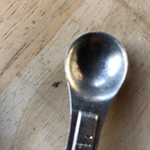 Aluminum Measuring Spoons Oval Nesting on Ring U.S. Standard Set 4 Vintage - Picture 6 of 12